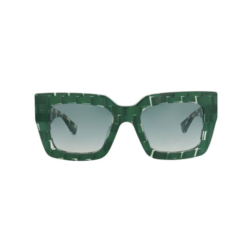 Bottega Veneta Square-Frame Recycled Acetate Sunglasses Green Womens